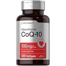 Horbaach CoQ10 100mg Softgels | 120 Count | Non-GMO and Gluten Free Supplement