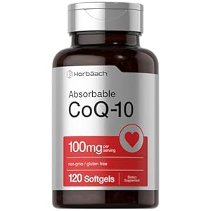 Horbäach CoQ10 100mg Softgels | 120 Count | Non-GMO and Gluten Free Supplement