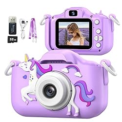 Mgaolo Children’s Camera Toys for 3-12 Years Old Kids Boys Girls,HD Digital Video Camera with Protective Silicone Cover…