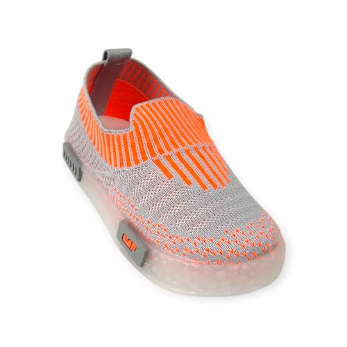 Image of Coolz Kids Unisex Casual Knitted Shoes with Multicolored LED Lights Blink-7 for 1-4 Years Boys and Girls