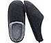 Imagen de COFACE Zapatillas de Estar en Casa Hombre Invierno Fieltro Cálido Felpa Pantuflas Confort Espuma de Memoria Zapatos con Antideslizante Suela Negro Talla 43