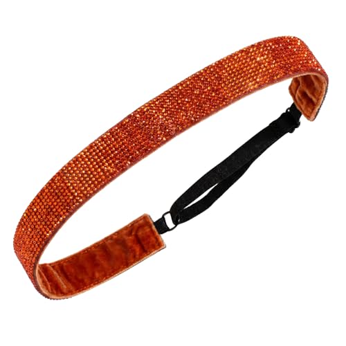 Gone For a Run Non-Slip Running Headband - Orange Sparkle - Juliband