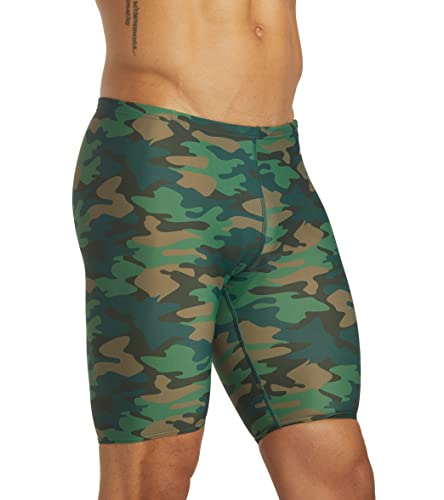 Image of Sporti Boys' Athletic Jammer Swimsuit, Youth Competitive Abstract Printed