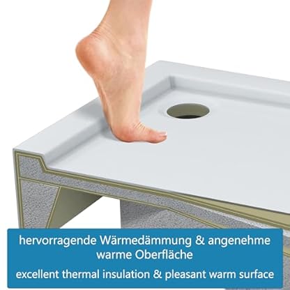 AQUABAD Duschwanne/Duschtasse | Komplettset Ultima mit LeakProtect Technologie Smooth White 90x90cm Quadrat | inkl. Ablaufgarnitur/Siphon Alcadrain A49CR – Bild 8