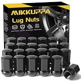 MIKKUPPA 24pcs M14x1.5 Lug Nuts - Replacement for 1999-2024 Chevy Silverado 1500, 2012-2024 Chevy Suburban, 2000-2024 GMC Yukon, 2012-2024 Ram 1500, 7/8' Hex Black Closed End OEM Lug Nuts
