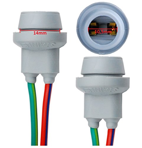 L&P B578 Lot de 2 douilles en caoutchouc T10 W5W pour ampoules à incandescence W2,1 x 9,5D Cover