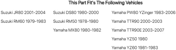 Tusk Fork and Dust Seal Kit Compatible with Yamaha PW80 YZinger 1983-2006/TTR90 2000-2007/Compatible with Suzuki JR80 2001-2004/DS80 1980-2000/RM60 1979-1983 - TK-56-100