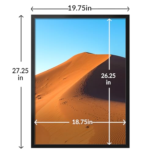 Image of LaVie Home 19.25x26.75 Picture Frame for Wall Display, 19.25x26.75 Black Puzzles Frame with HD Plexiglas, 19.25 x 26.75 Frame 1 Pack, Display for Vertical or Horizontal, Classic Collection