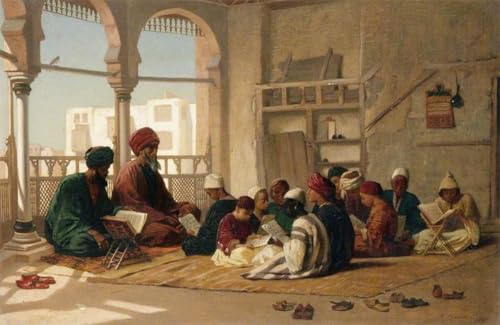 Tableau Toile École du Sultan Hassan Le Caire Frederick Goodall Décoration Murale Salon 60x90cm