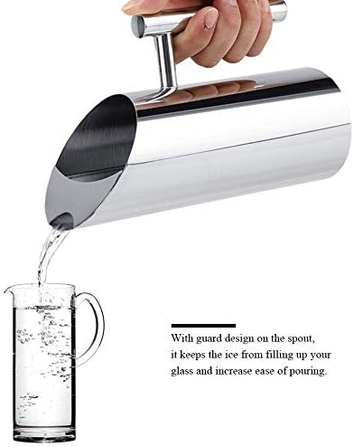 Miniatura 2 de Acero inoxidable con protector de hielo Jarra de bebida fría Home Hotel Water Pot (1L)