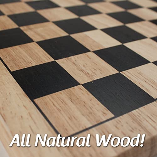 Brybelly Wooden Checkers & Tic-Tac-Toe 2-In-1 Game Set - Reversible Classic Board Game For Family Game Night With Traditional Wood Finish - All Ages #TOP2