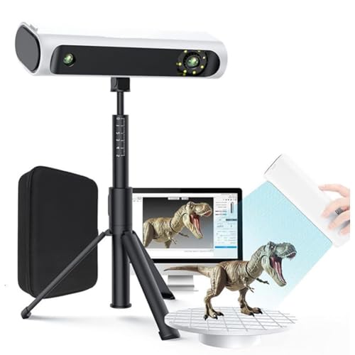 HLGKBY - HLGKBY Scanner 3D pour Impression 3D Portable, numérisation 3D Couleur pour l'art et Le Design, Scanner de modèles 3D avec Une précision de 0,1 mm, Vitesse de numérisation de 10 FPS