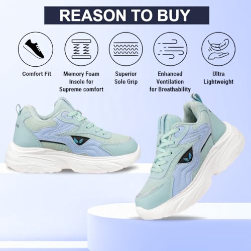 Image of BERSACHE Casual Sneaker Shoe for Women| Soft Cushioned Insole, Slip-Resistance Casuals for Women's Blue Shoes