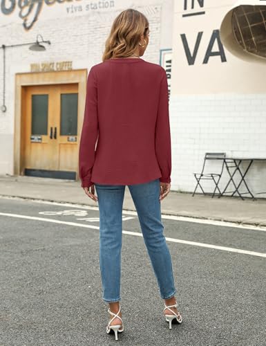 Image of Blooming Jelly Women's Long Sleeve Blouses Dressy Casual Business Work Tops