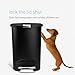 simplehuman 50 Liter / 13 Gallon Hybrid Semi-Round Kitchen Step Trash Can with Secure Slide Lock, Hunter Plastic