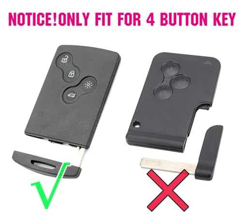 Étui pour clé télécommande Renault 4 boutons Clio Megane Captur - 2
