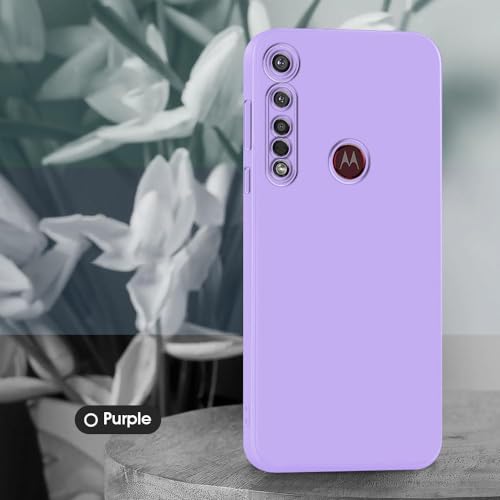 Image of Back Cover for Motorola Moto G8 Plus 4G | Full Camera Protection | Premium Liquid Silicon Case | Flexible Bumper Case for Motorola Moto G8 Plus 4G (Purple)