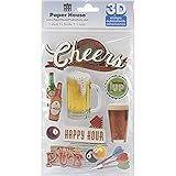 Paper House Productions STDM-0003E 3D Cardstock Stickers, Cheers