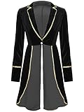 Frauen Erwachsene Samt Schwalbenschwanz Mantel Lässige Langarm Revers Blazer Jacke