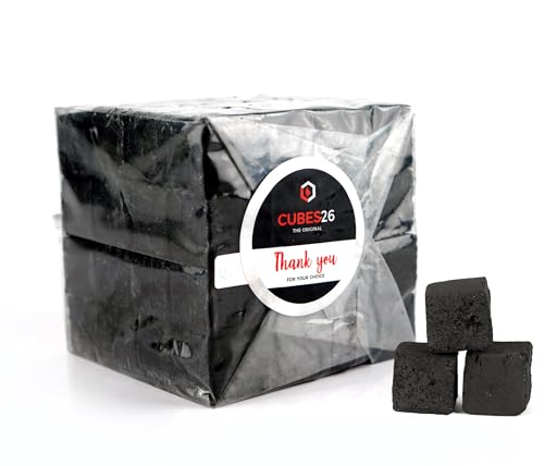 UBOON - BLACKCOCO's 2KG de Carbón Natural para Shisha y Barbacoa - Briquetas de Carbón de Coco Hookah y Barbacoa - Carbón para Shisha y Barbacoa con Largo Tiempo de combustión