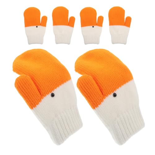 Guantes mitones de ganso para mujer, pack de 3 pares elásticos y gruesos de invierno