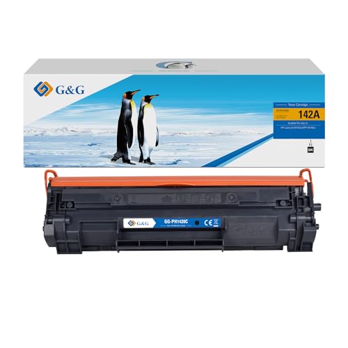 G&G 142A W1420A Compatible pour HP 142A Laserjet Cartouche de Toner Noir pour HP Laserjet M110w et MFP M140w - Avec Puce