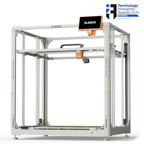 Image of ELEGOO OrangeStorm Giga 3D Printer with Large Build Volume, Dual-Gear Extruder, Auto Bed Leveling, Silent 32-Bit Mainboard, High-Speed FDM Printing for Makers, Hobbyists