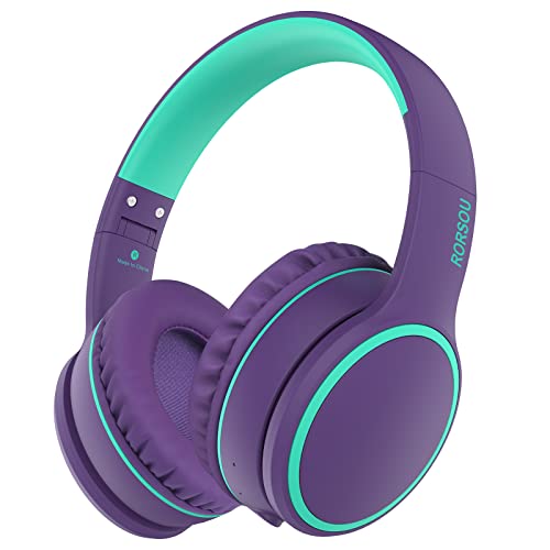 Image of B10 Wireless Headphones On-Ear, Lightweight Folding Deep Bass Bluetooth Headset with Mic, 50H Playtime, Volume Control, Bluetooth 5.3 Headphones for iPad /Travel /Tablet /PC (Purple)