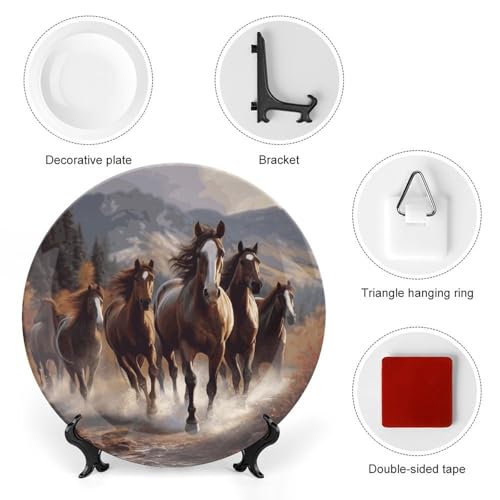 Plato decorativo de porcelana hueso de caballo 6 pulgadas miniatura 3
