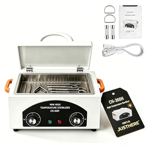 High Temperature Sterilizer Autoclave Machine 110V 300W 1.5L Metal Tool Cleaner Machine esterilizador de manicura Nail Tool Sterilizer with Timer for Sundry Beauty Hair Nail Metal Tools
