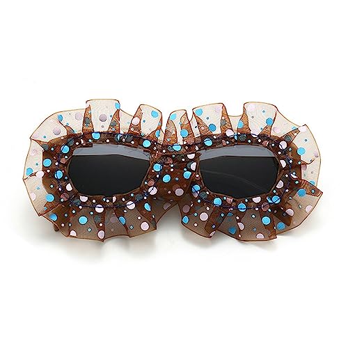 laureles 2023 Fashion Polka Dot Organza Sunglasses Women Men Punk Party Sun Glasses Y2k Goggle Female2