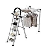 脚立 はしご 物干しラック 物干しスタンド 折りたたみ 多機能 滑り止め付 コンパクト 室内 屋外 5段