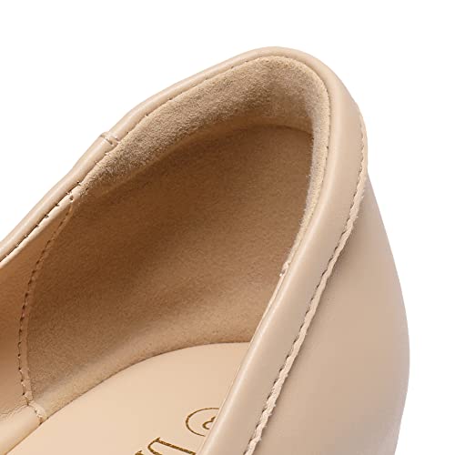 Ballerines confortables bout carré avec talon compensé stable