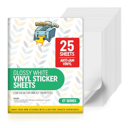 Glossy Printable Vinyl Sticker Paper Waterproof...