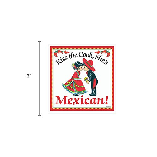 Imán Decorativo Mexican Gifts Kiss Mexican Cook Tile miniatura 2