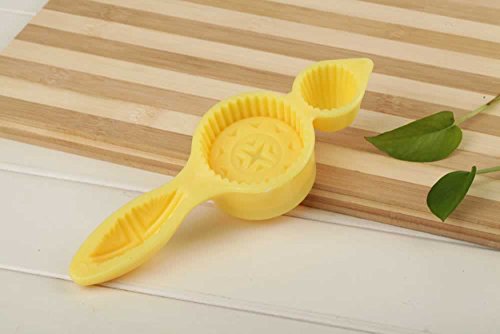 Home Value Round Carved Plastic Maamoul Mold Press, Middle Eastern Cookie & Cake Mold, Yellow (COOKIECUTKAAB228)