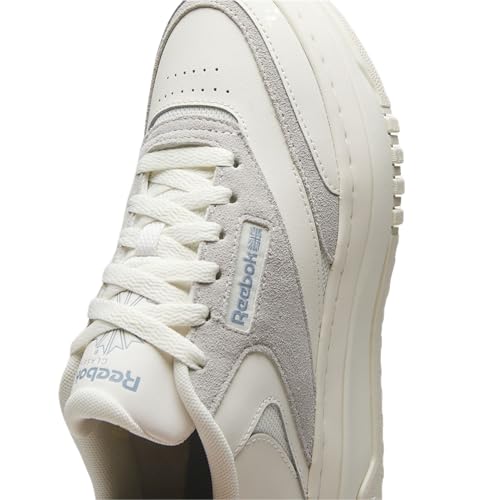 Reebok Women's Club C Extra Sneaker, Chalk/Pure Grey 2/Vintage Blue, Women's Size 8.5