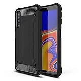 Heavy Duty Hybrid Dual Shockproof Anti-Scratch Protective Case for Samsung Galaxy A7 2018 (Black)