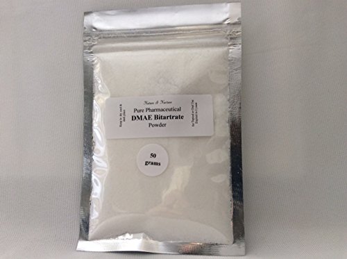 DMAE Bitatrate Powder:Pure(50 gram) Skin Tightening, Wrinkle Reducing Topical/Oral