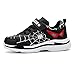 LSCBZS Boys Lightweight Sneakers Fashion Leather Kids Toddler Girls Tennis Running Shoes (Black, 10 Toddler)