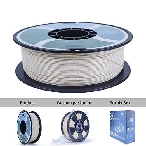 Image of ZIRO PLA Stone Filament 1.75mm, Nature Rock-Like 3D Printer Filament, 1.75mm, Fits for Almost All FDM 3D Printers, 1KG /2.2lbs Spool, Straw