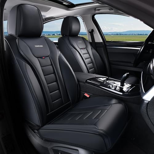 Image of Coverado Car Seat Covers, Front Covers for Cars, Car Seat Cover Front Seats, Automotive Seat Cover, Waterproof, Leather Car Seat Cushion, Universal Interior Covers Seat Protectors for Most Cars