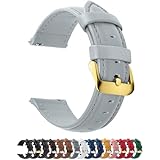 Fullmosa Cinturino per Orologio 18mm in Pelle a Sgancio Rapido per Uomo Donna, Axus Cinturini Smartwatch Compatible con Garmin Vivoactive 4S/Forerunner 255S/255S Music/265S/Venu 3S 2S