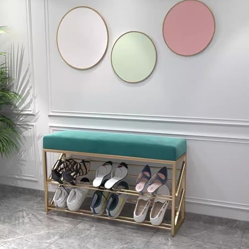 Banc à chaussures étroit avec assise velours pour optimiser les petits espaces - 4