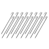 FIELDOOR チタンペグ テント用 タープ用 30cm 16本セット 軽くて強いチタン製ペグ 耐食性 頑丈 超軽量 ソロキャンプ ツーリング キャンプ用品 アウトドア