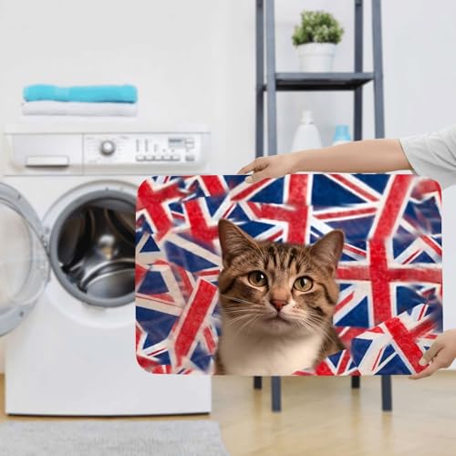 Tapis de bain absorbant chat en U et ensemble de douche doux antidérapant - 7