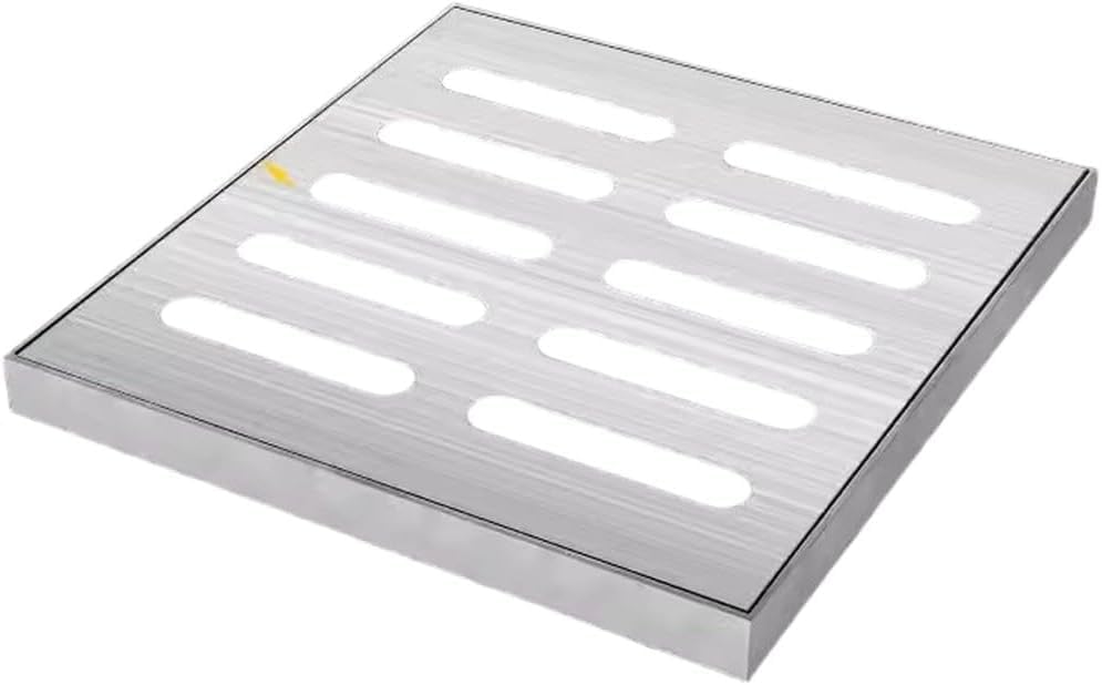 Grille de vidange carrée en acier pour votre jardin et terrasse