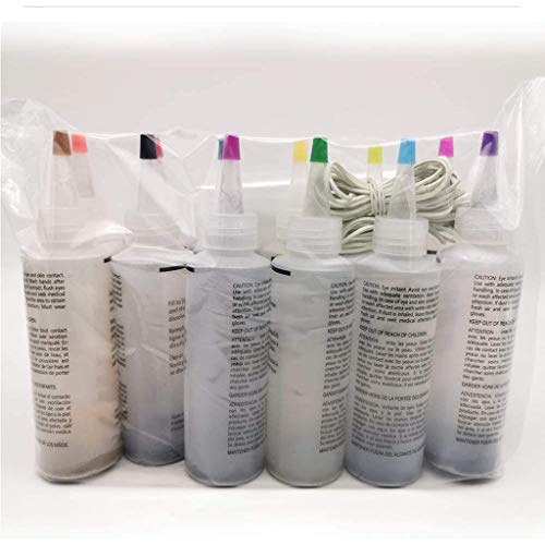 Shan-S 10 Bottles One-Step Tie-Dye Kit, Fabric Textile Paints Colorful Tie Dying Sets, 10 Colors Dyes Permanent Paint for DIY Arts Clothes Fabric Party Supplies