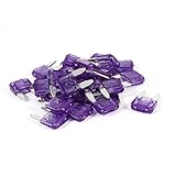 uxcell 30 Pcs Motorcycle Car Auto ATC ATO Mini Blade Fuse Purple 3A