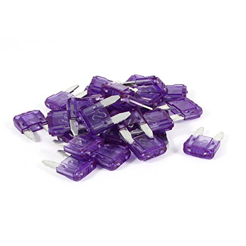 uxcell 30 Pcs Motorcycle Car Auto ATC ATO Mini Blade Fuse Purple 3A